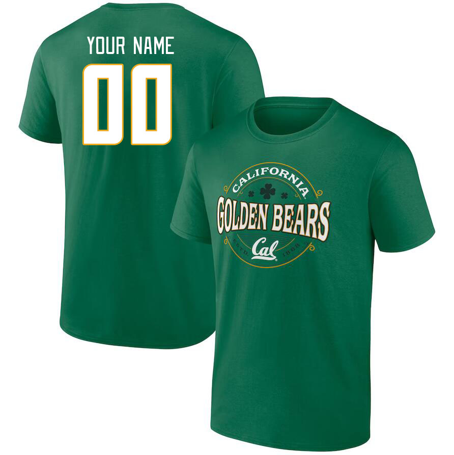 Custom Cal Bears Name And Number College Tshirt-Green - Click Image to Close